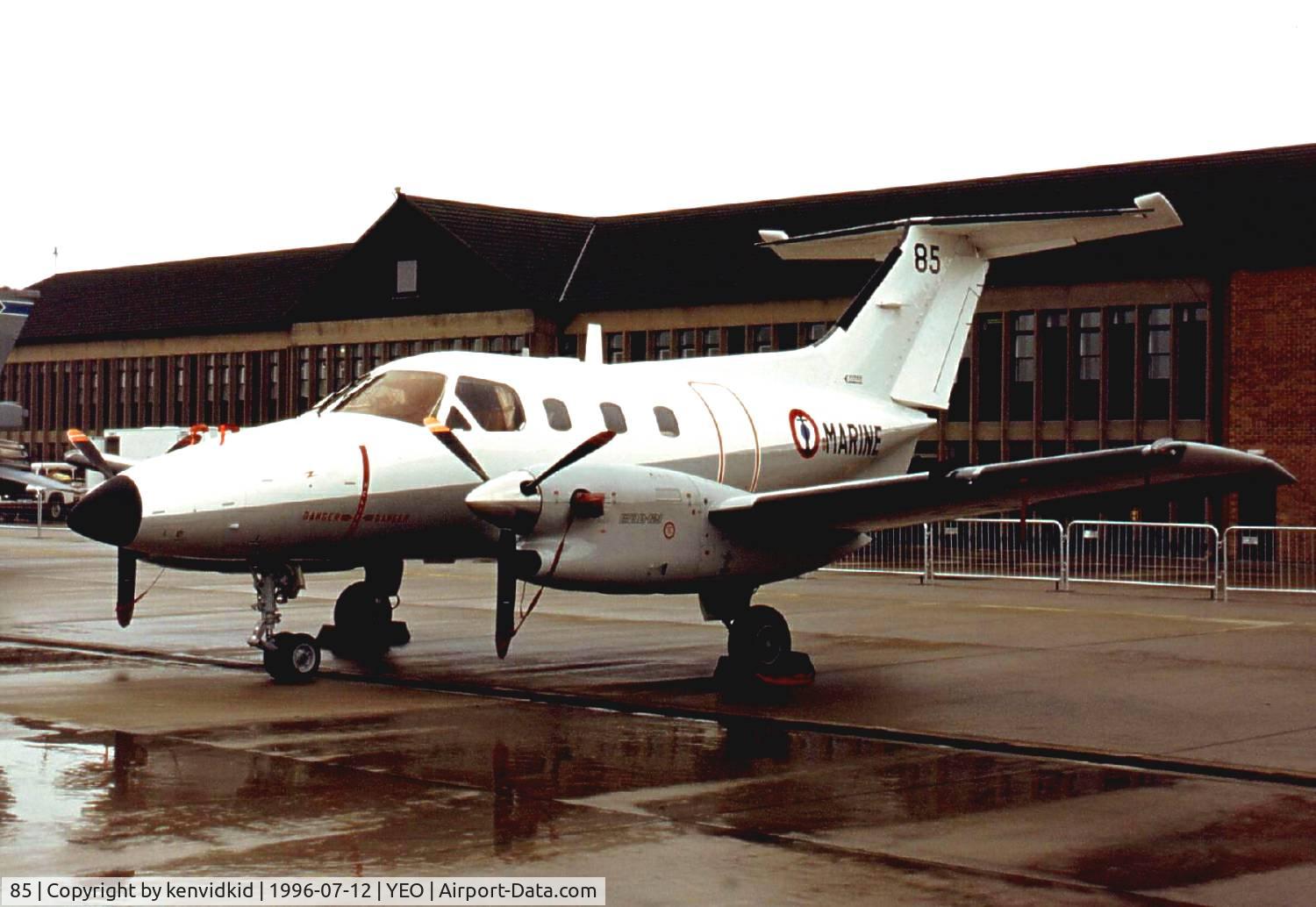 85, Embraer EMB-121AN Xingu C/N 121085, At the 1996 photocall prior to the Yeovilton Air Show.