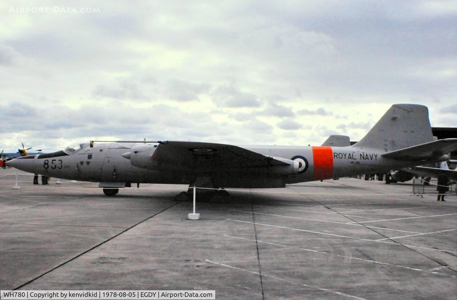 WH780, 1954 English Electric Canberra T.22 C/N Not found WH780, On Display at the 1978 Yeovilton air show.