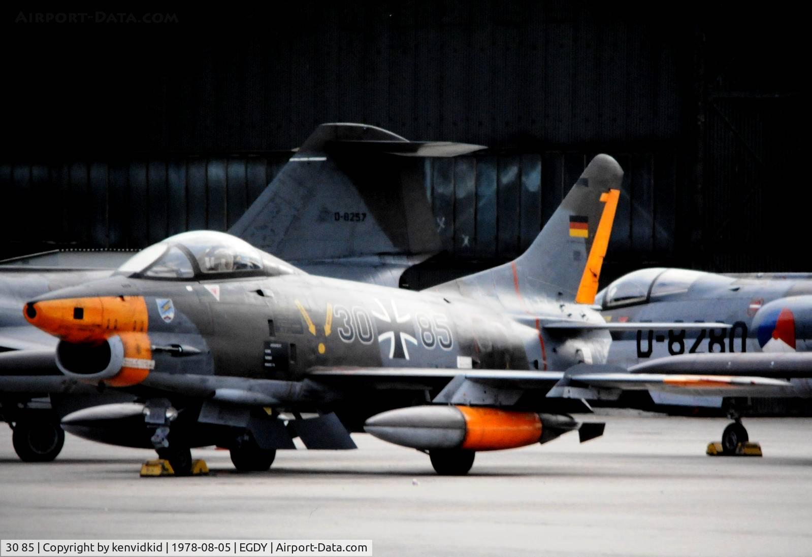 30 85, Fiat G-91R/3 C/N D348, On Display at the 1978 Yeovilton air show.