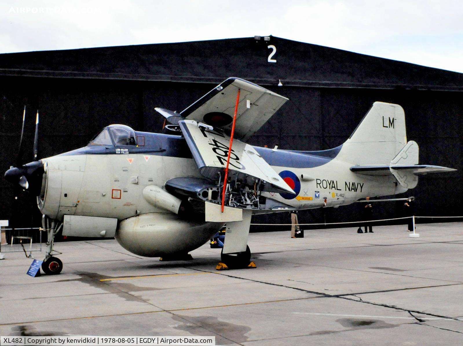 XL482, 1960 Fairey Gannet AEW.3 C/N F9451, On Display at the 1978 Yeovilton air show.