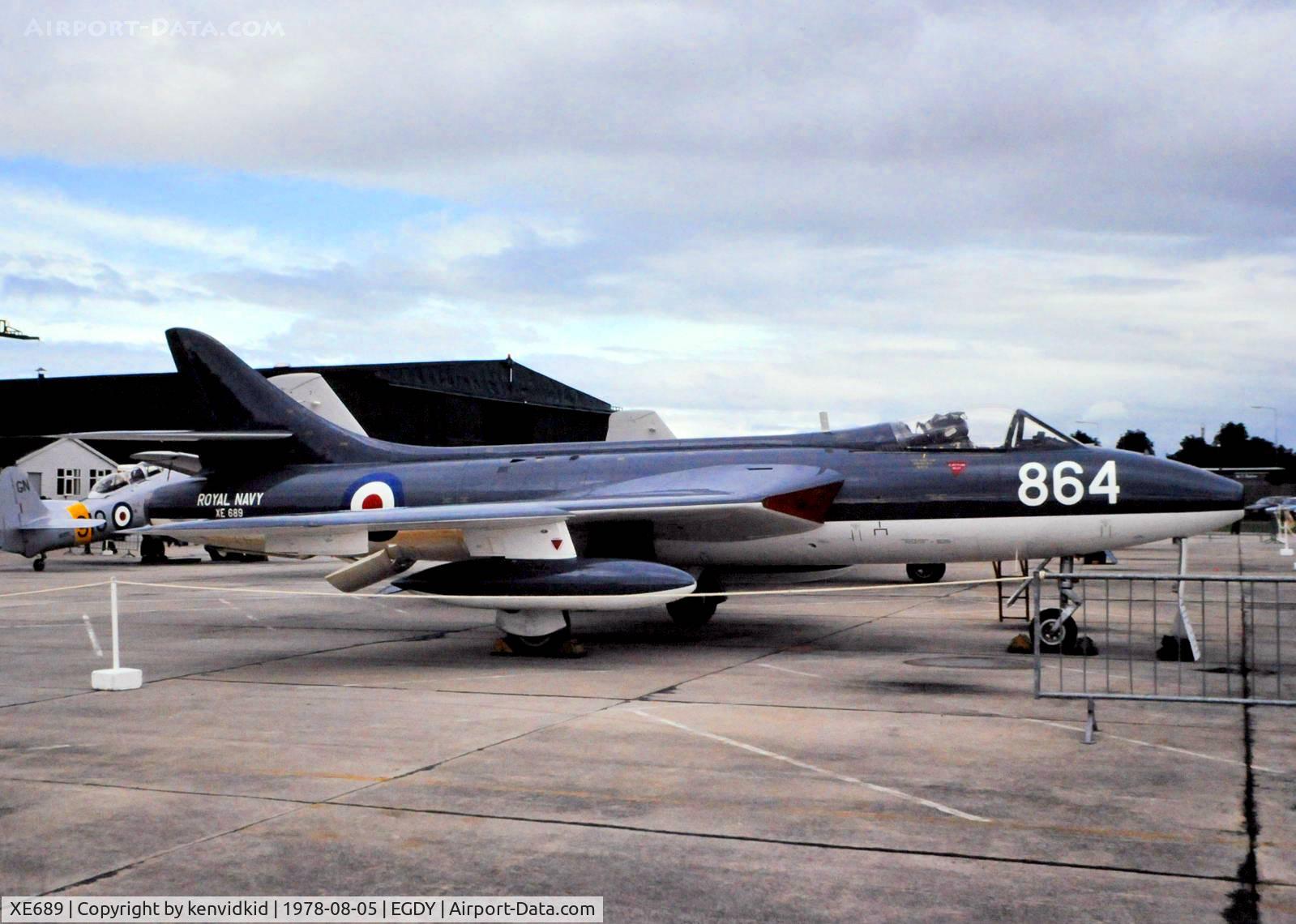 XE689, 1955 Hawker Hunter GA.11 C/N HABL-003032, On Display at the 1978 Yeovilton air show.