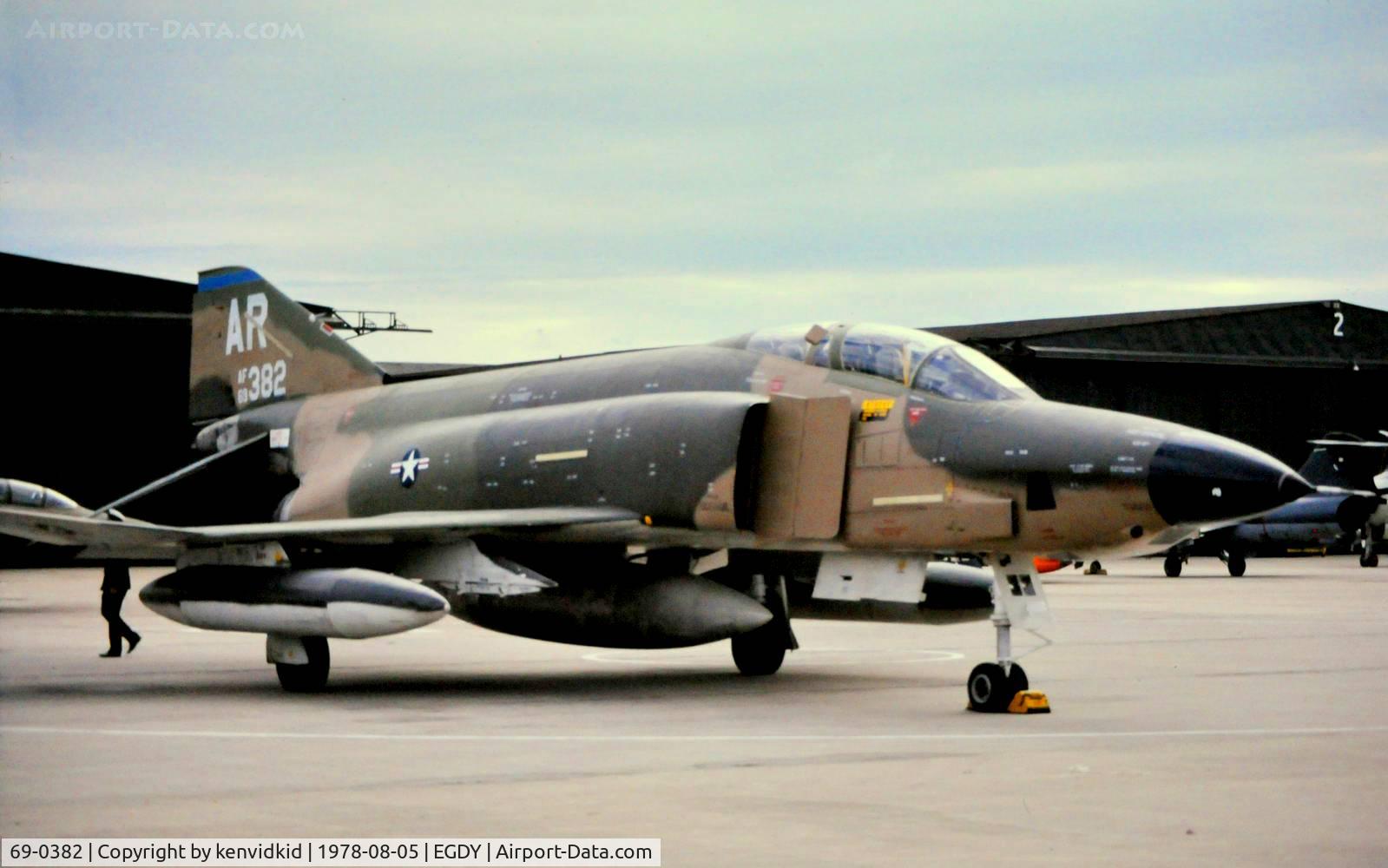 69-0382, 1968 McDonnell Douglas RF-4C Phantom II C/N 4008, On Display at the 1978 Yeovilton air show.