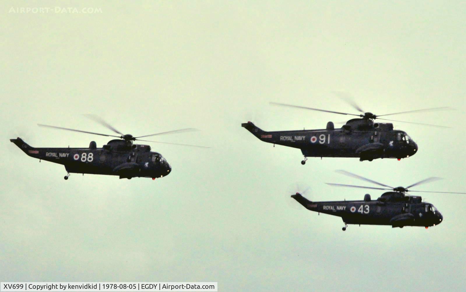 XV699, 1971 Westland Sea King HAS.2 C/N WA670, On Display at the 1978 Yeovilton air show.