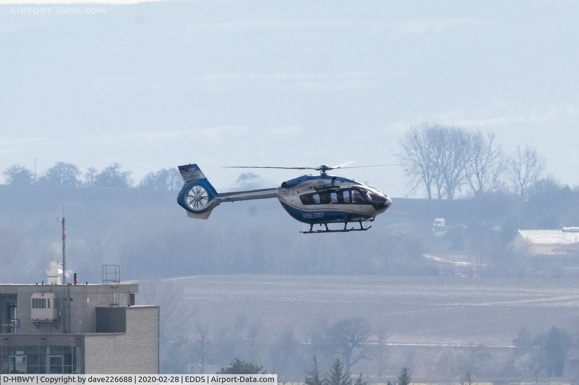 D-HBWY, 2016 Airbus Helicopters EC-145T-2 (BK-117D-2) C/N 20102, Landespolizei coming back to station at Stuttgart STR