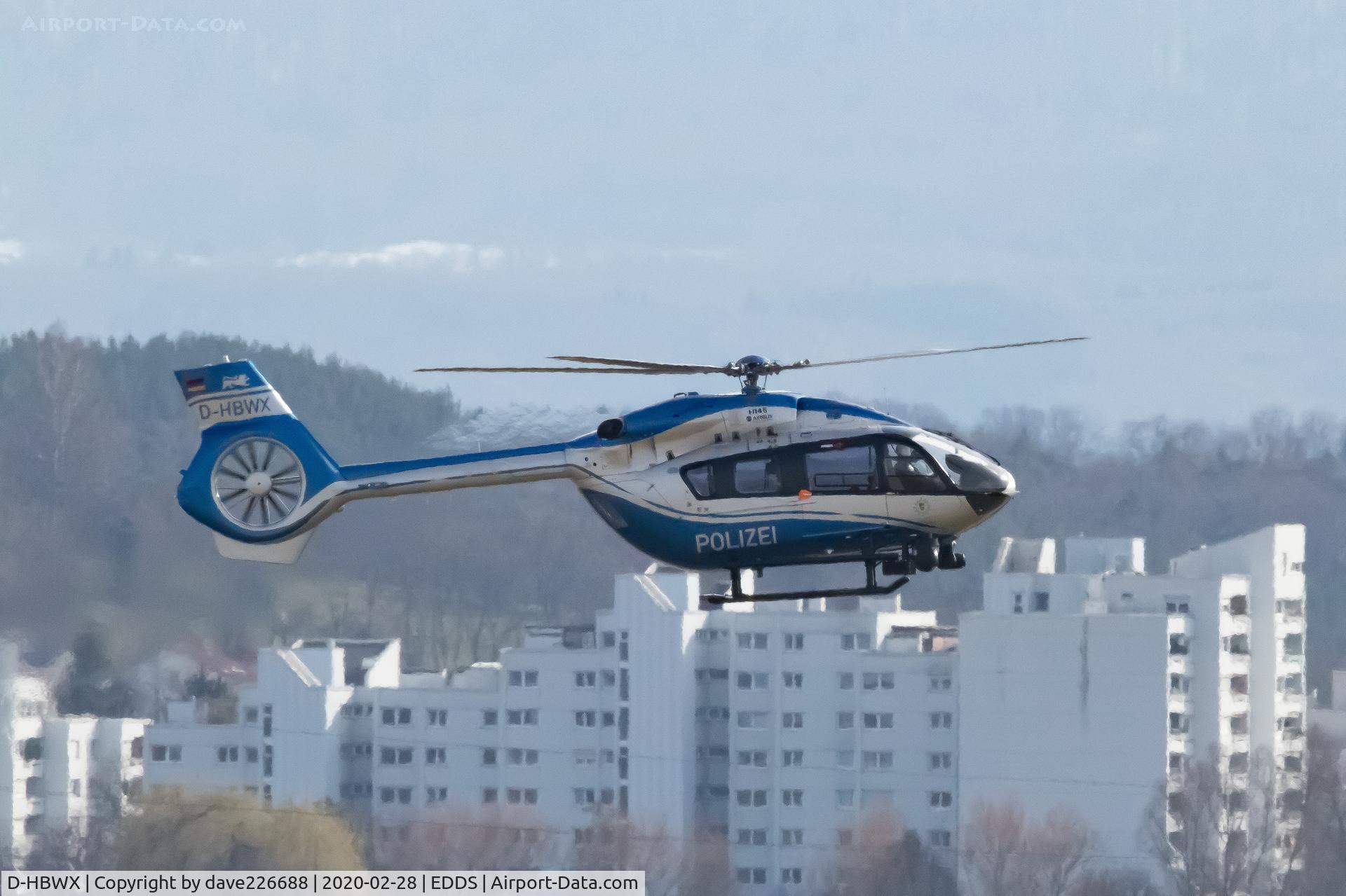 D-HBWX, Airbus Helicopters H-145 C/N 20100, Landespolizei D HBWX returning to STR