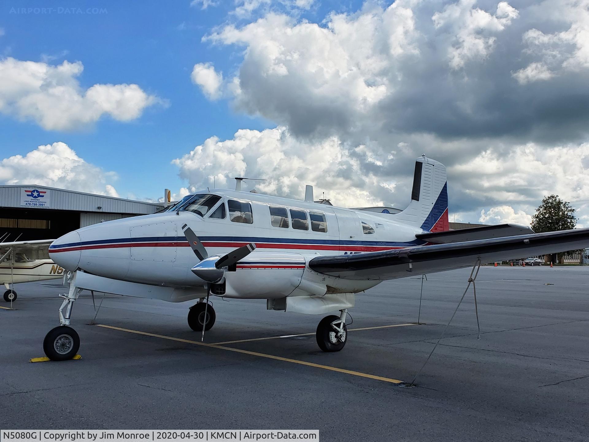 N5080G, 1962 Beech 65 Queen Air C/N LF-35, This has had the engine mod from the geared engines into a relatively more modern design.