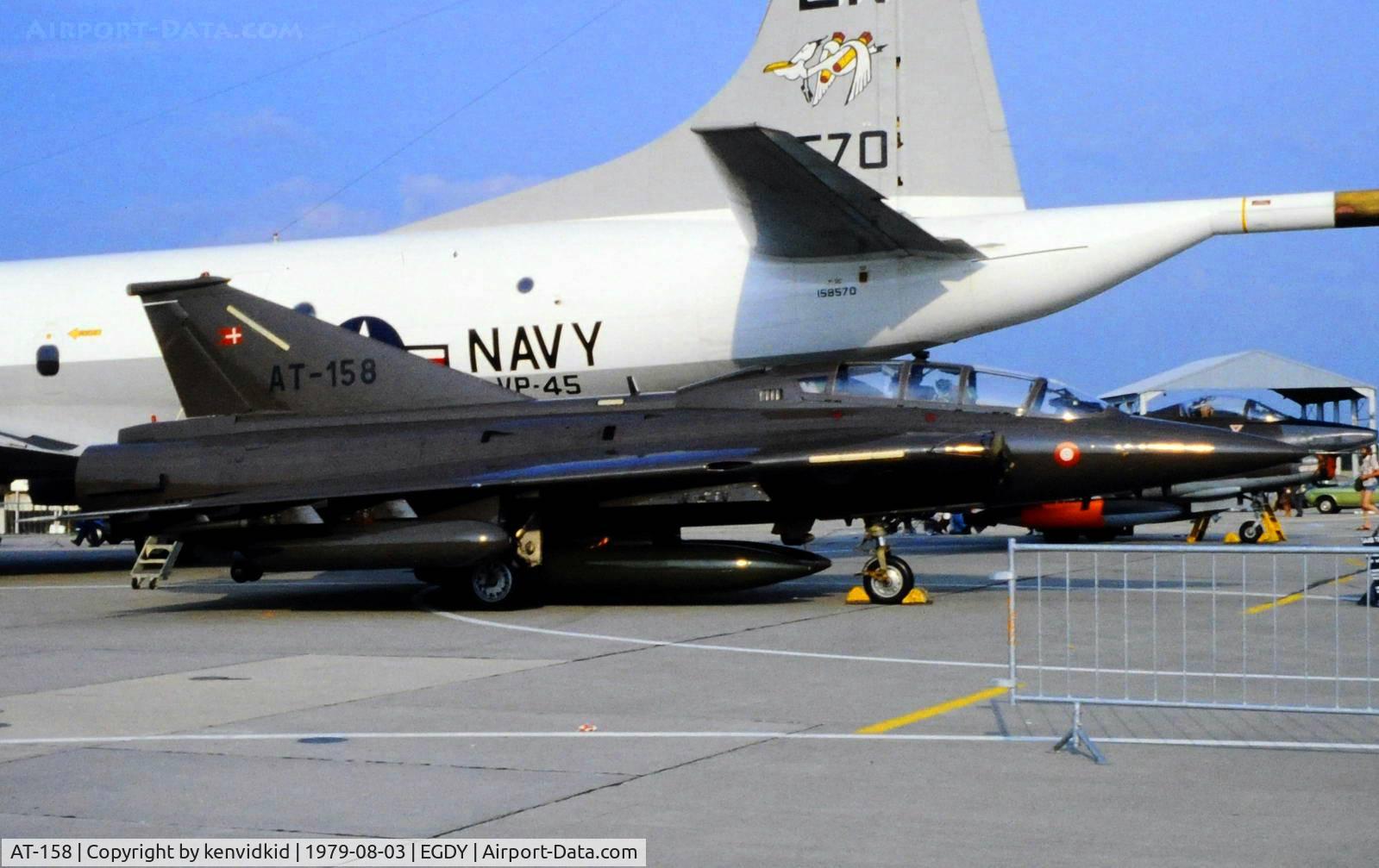 AT-158, 1976 Saab TF-35 Draken C/N 35-1158, On static display at the 1979 Yeovilton air show.