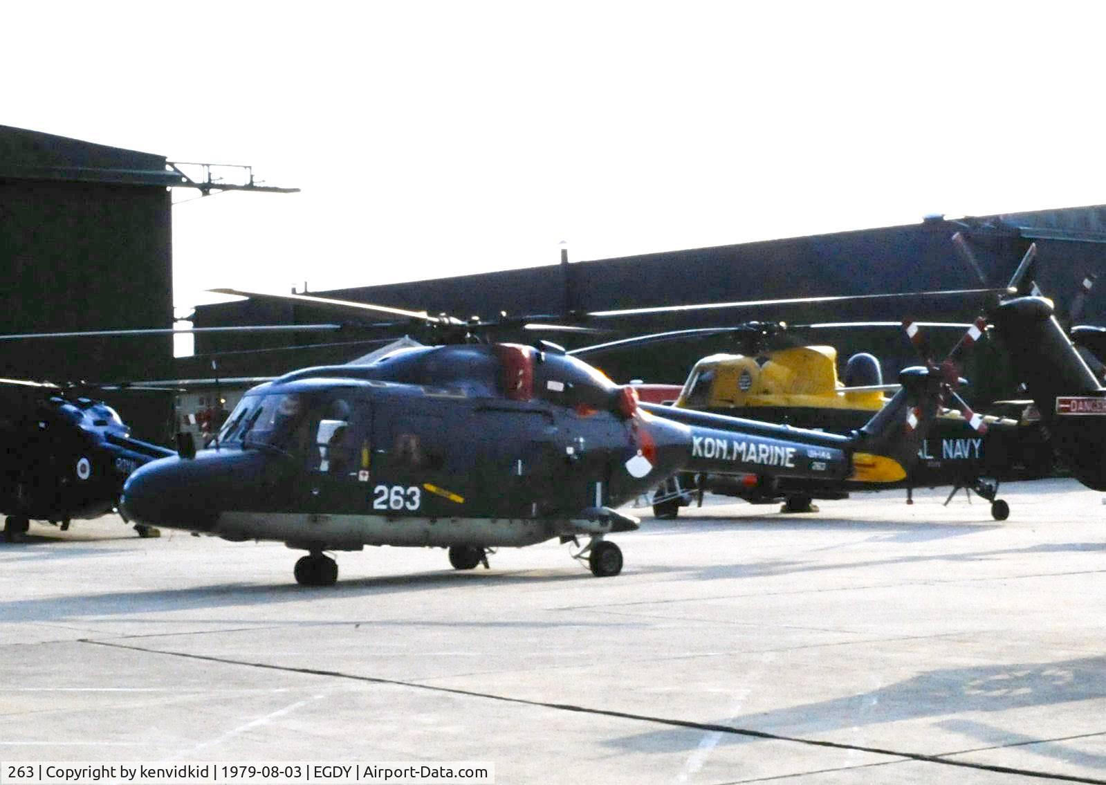 263, Westland Lynx HAS.2(FN) C/N 039, On static display at the 1979 Yeovilton air show.