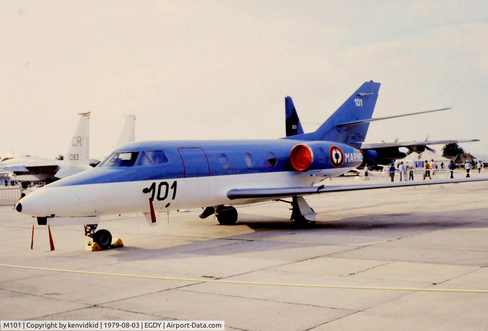 M101, 1977 Dassault Falcon 10MER C/N 101, On static display at the 1979 Yeovilton air show.