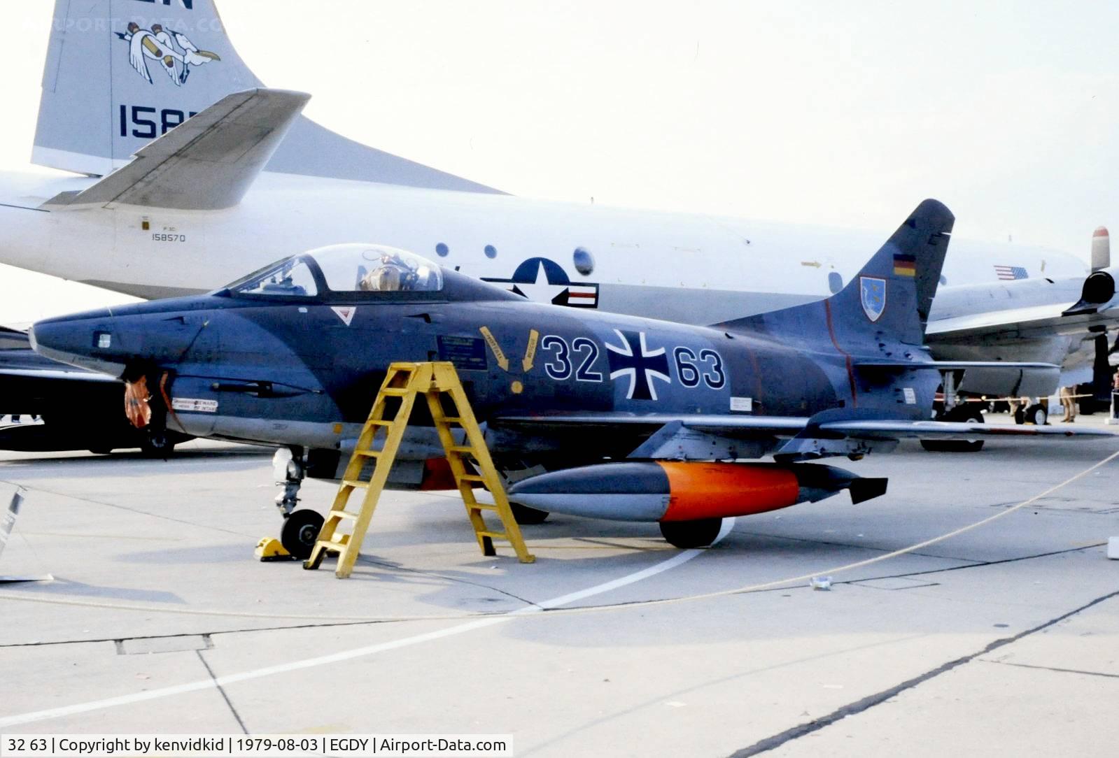 32 63, FIAT G-91R C/N D533, On static display at the 1979 Yeovilton air show.