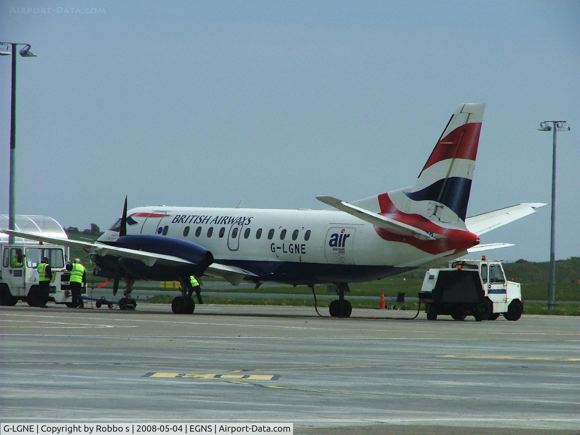 G-LGNE, 1989 Saab SF340B C/N 340B-172, G-LGNE SF340B  of Loganair operating as a British Airways franchise .
