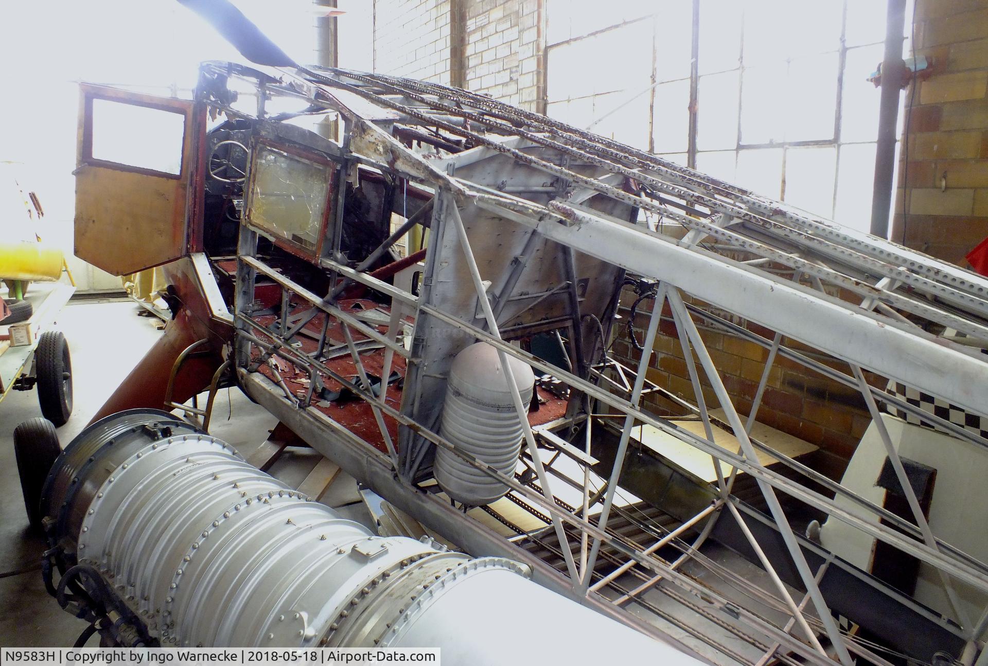 N9583H, 1943 Stinson V77 Reliant C/N 77-144, Stinson V-77 Reliant (minus outer skin, tail, wing and engine) awaiting restoration at the Greater St. Louis Air and Space Museum, Cahokia Il