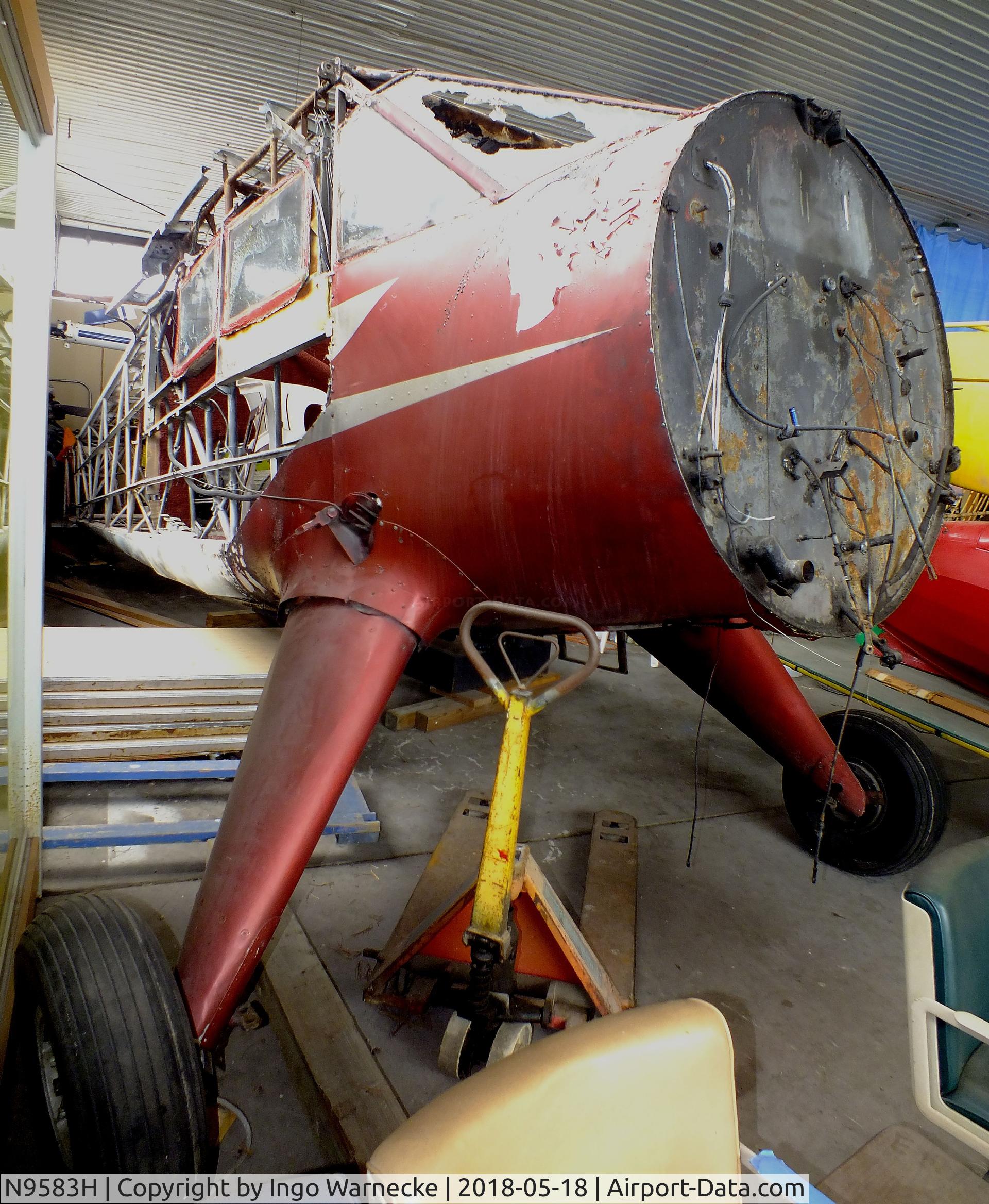 N9583H, 1943 Stinson V77 Reliant C/N 77-144, Stinson V-77 Reliant (minus outer skin, tail, wing and engine) awaiting restoration at the Greater St. Louis Air and Space Museum, Cahokia Il