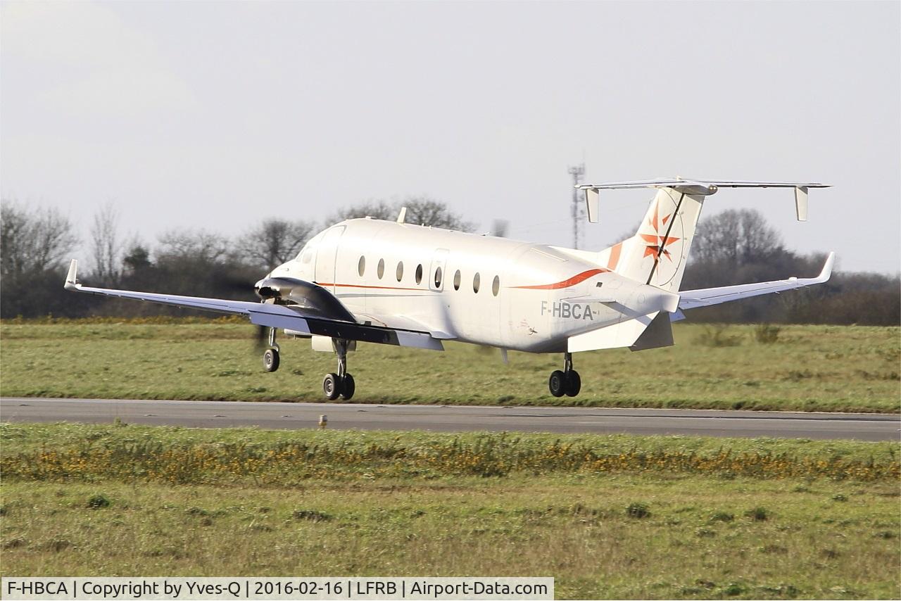 F-HBCA, 1995 Beech 1900D C/N UE-188, Beech 1900D, Landing rwy 25L, Brest-Bretagne airport (LFRB-BES)