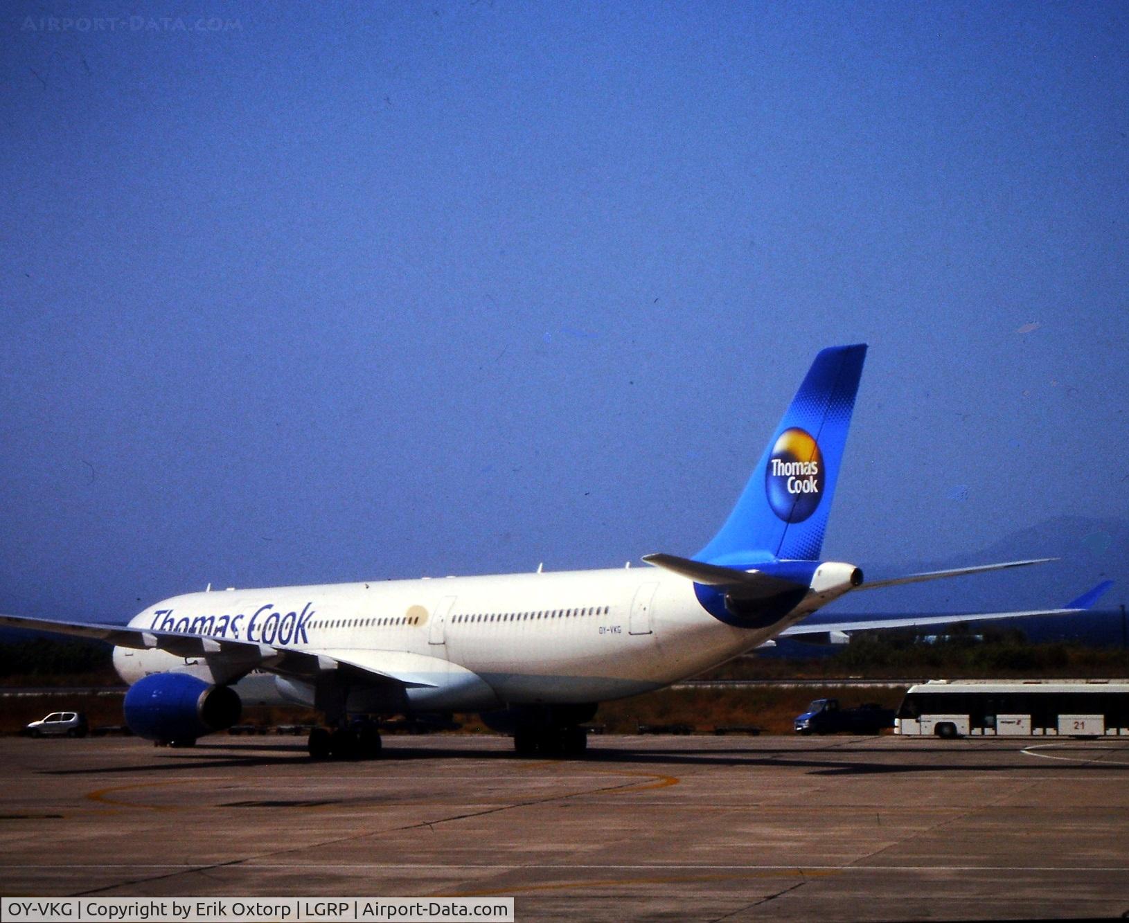 OY-VKG, 2000 Airbus A330-343X C/N 349, OY-VKG in RHO AUG10