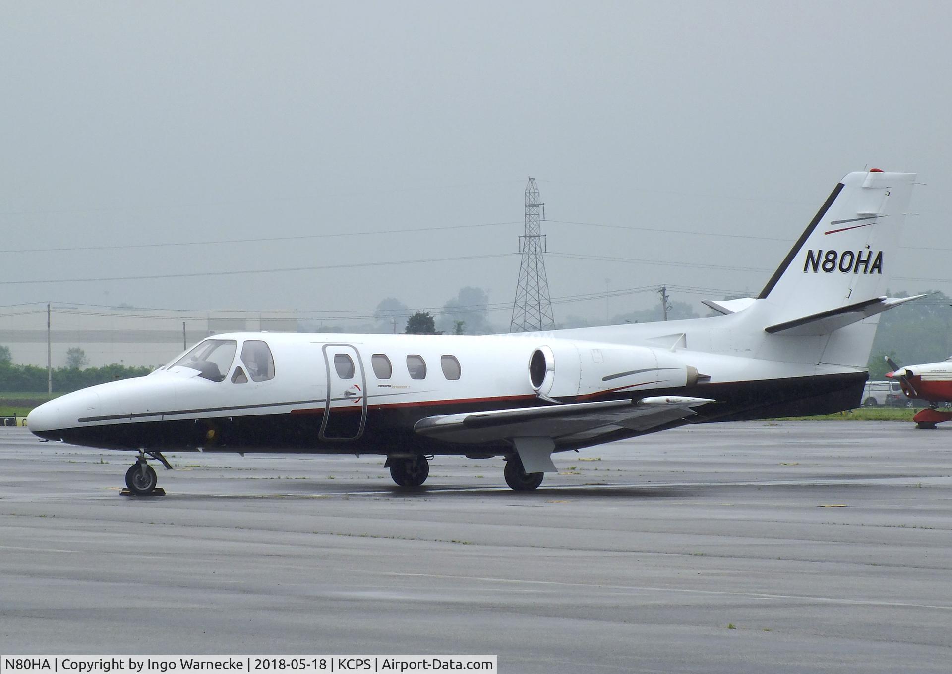 N80HA, 1980 Cessna 501 C/N 5010159, Cessna 501 Citation I/SP at the St. Louis Downtown Airport, Cahokia IL