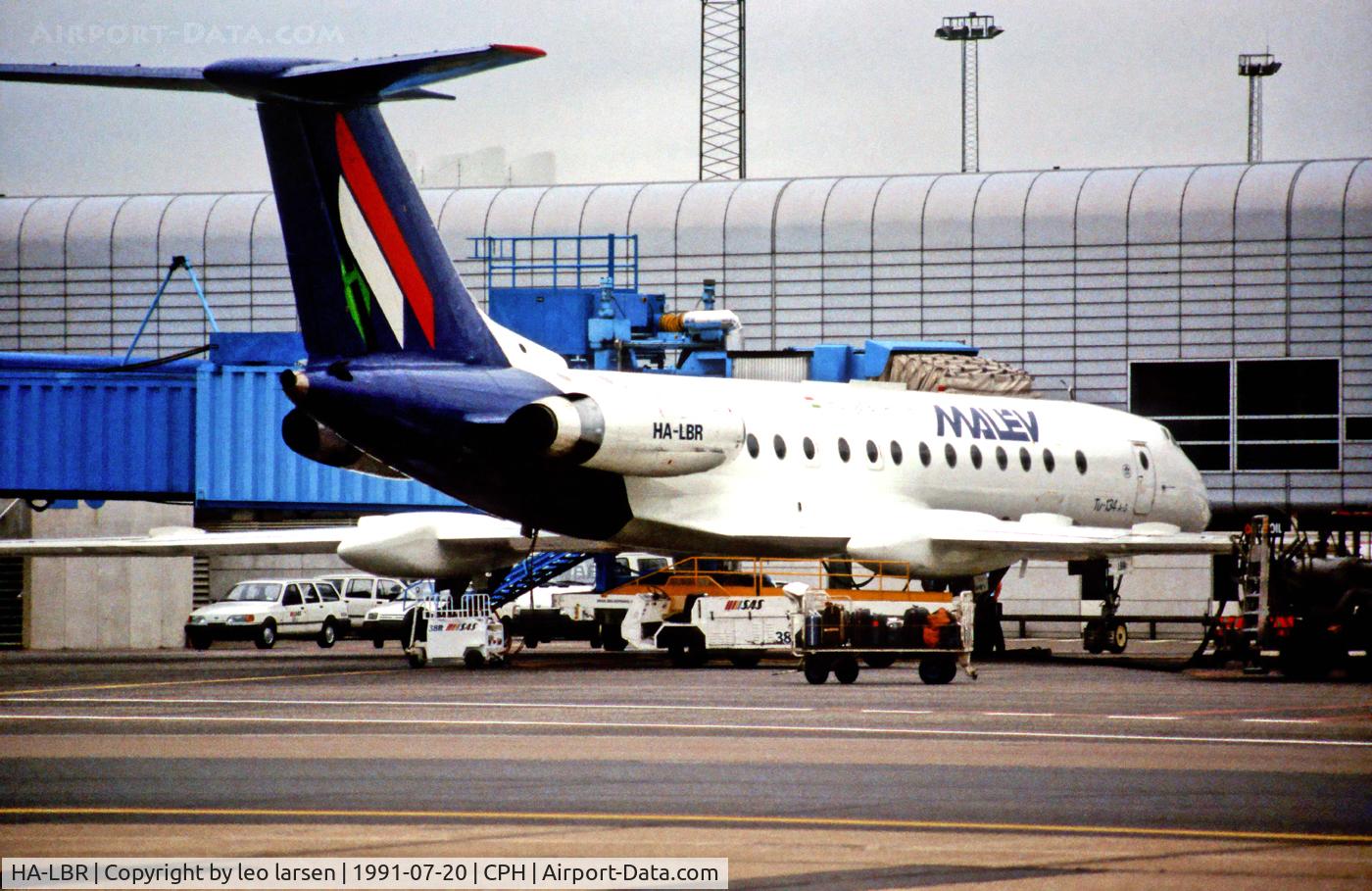 HA-LBR, 1980 Tupolev Tu-134A-3 C/N 63580, Copenhagen 20.7.91