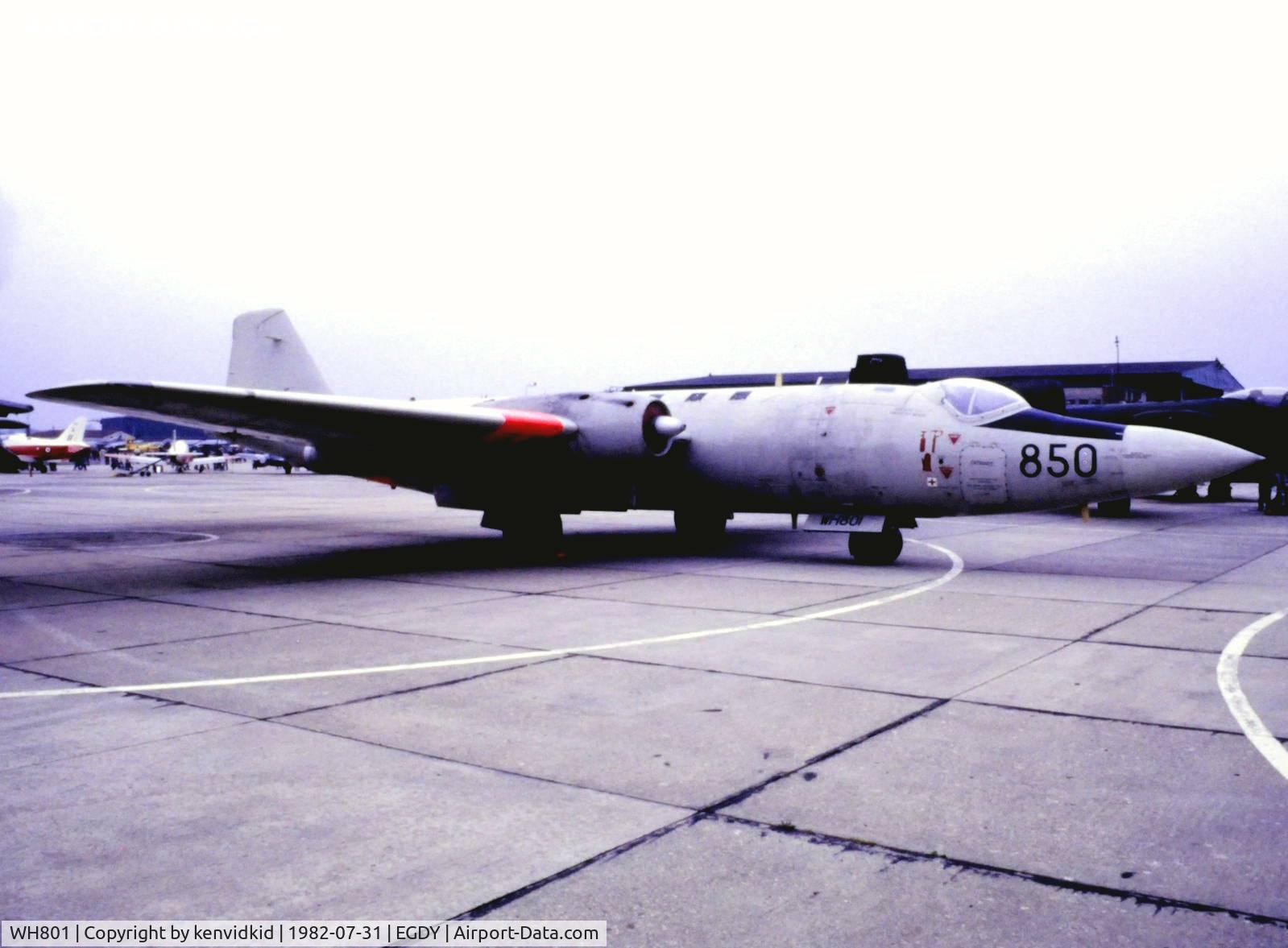 WH801, 1954 English Electric Canberra T.22 C/N EEP71301, On static display at the 1982 Yeovilton air show.