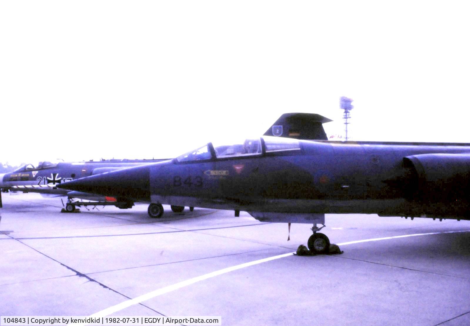104843, Canadair CF-104 Starfighter C/N 683A-1143, On static display at the 1982 Yeovilton air show.