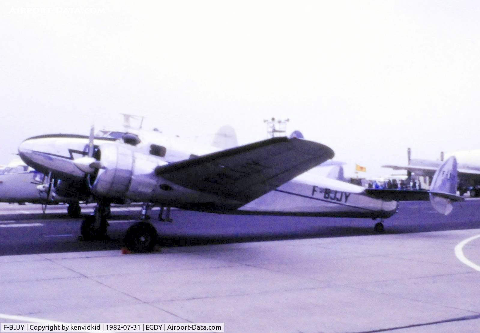 F-BJJY, 1941 Lockheed 12A Electra Junior C/N 1287, On static display at the 1982 Yeovilton air show.
