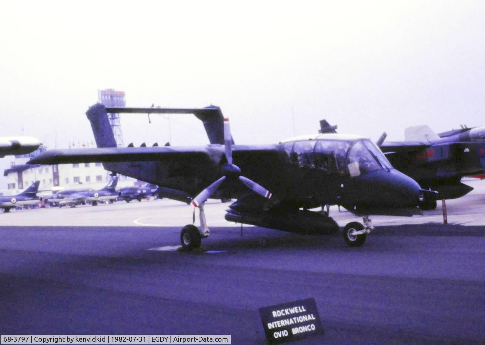 68-3797, 1967 North American Rockwell OV-10A Bronco C/N 321-123, On static display at the 1982 Yeovilton air show.
