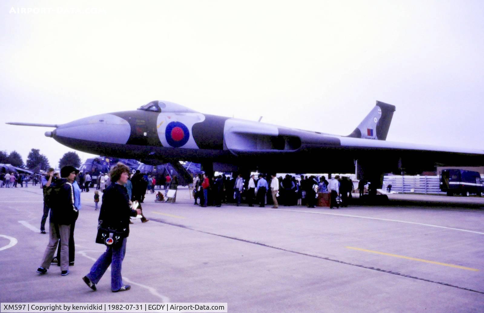 XM597, 1963 Avro Vulcan B.2 C/N Set 61, On static display at the 1982 Yeovilton air show.