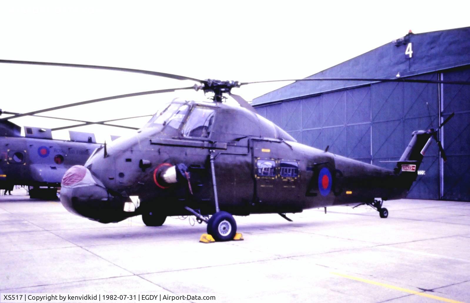 XS517, 1964 Westland Wessex HU.5 C/N WA186, On static display at the 1982 Yeovilton air show.