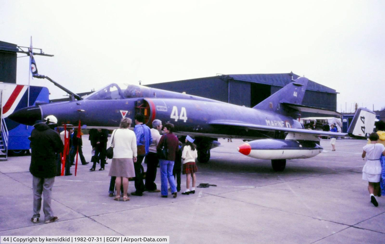 44, Dassault Super Etendard C/N 44, On static display at the 1982 Yeovilton air show.