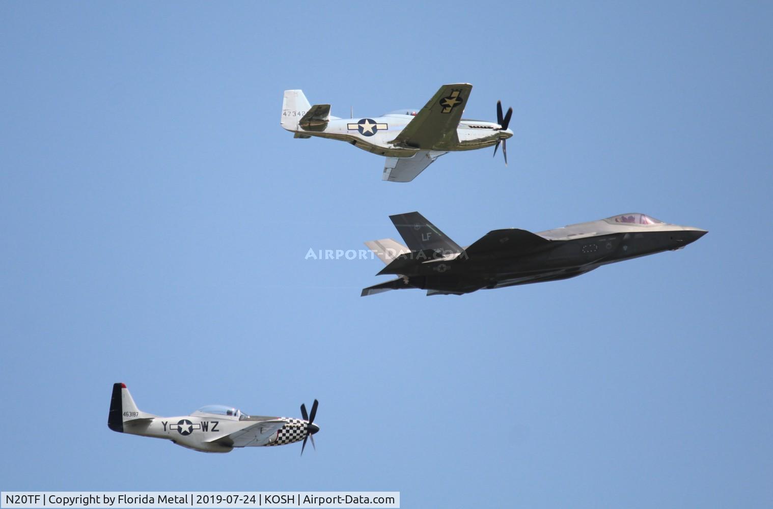 N20TF, 1967 North American (Cavalier) TF-51D Mustang C/N AF67-14866, Air Venture 2019