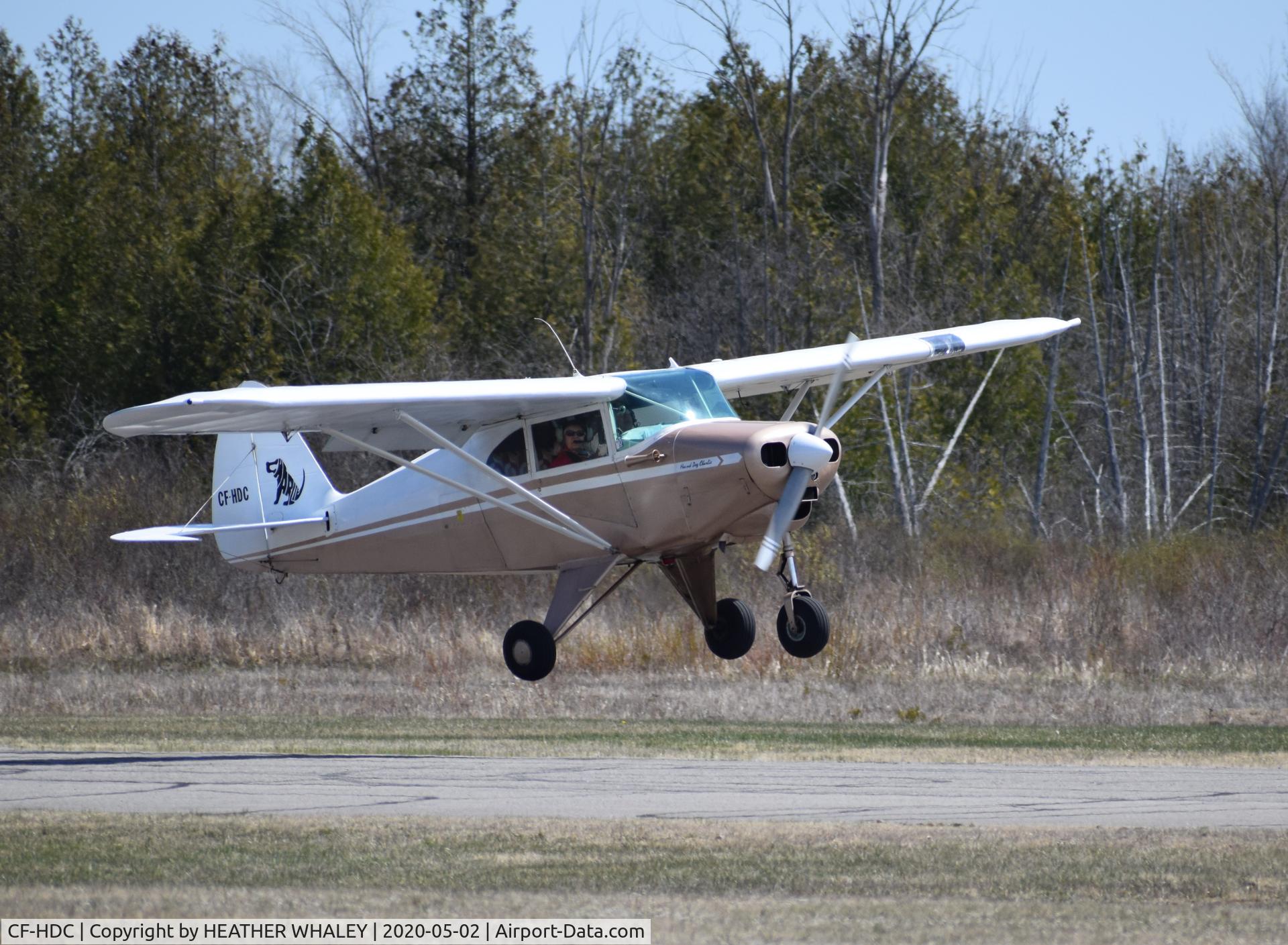 CF-HDC, 1954 Piper PA-22-135X Tri-Pacer C/N 22-2234X, Landing on runway 24 at Smiths Falls Flying Club
