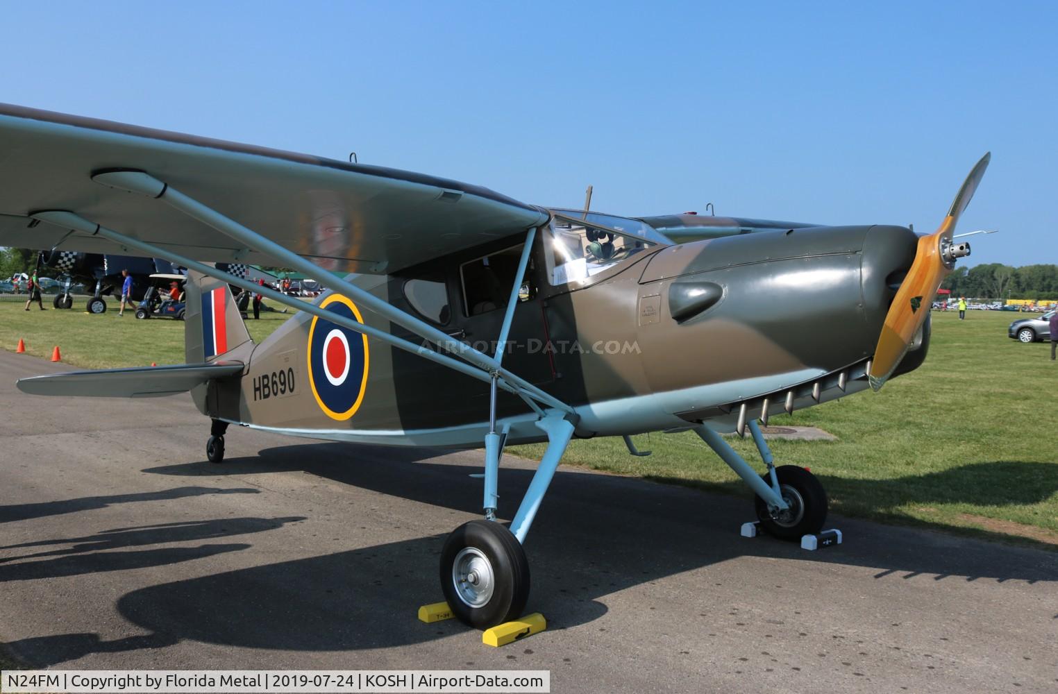 N24FM, 1943 Fairchild UC-61K Argus III (24R-46A) C/N 928, Air Venture 2019