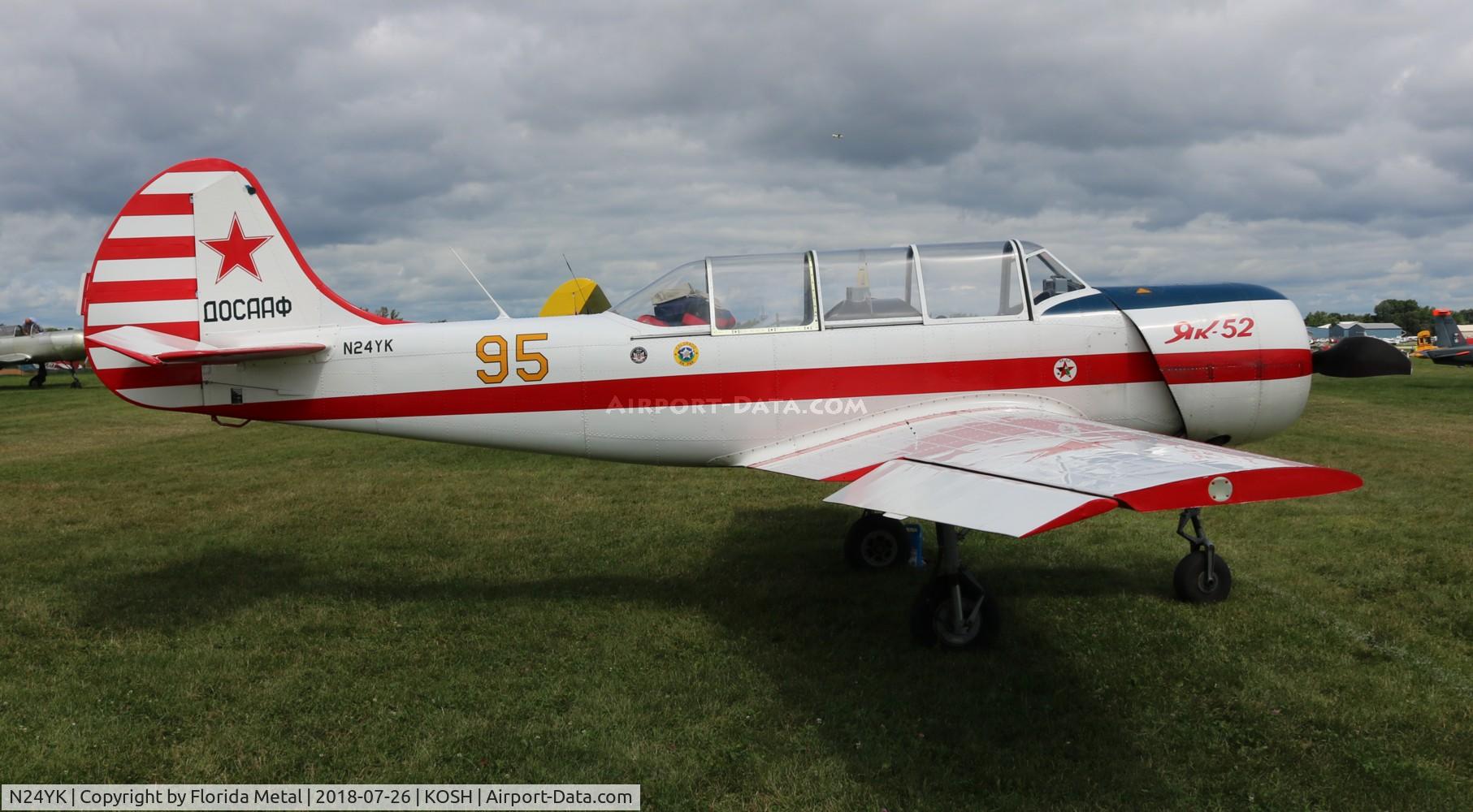 N24YK, 1985 Yakovlev Yak-52 C/N 855810, Air Venture 2018