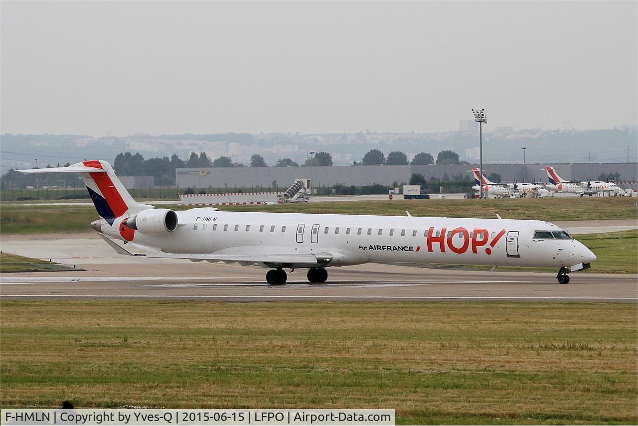 F-HMLN, 2012 Bombardier CRJ-1000EL NG (CL-600-2E25) C/N 19024, Bombardier CRJ-1000EL NG, Ready to take off rwy 08, Paris-Orly airport (LFPO-ORY)