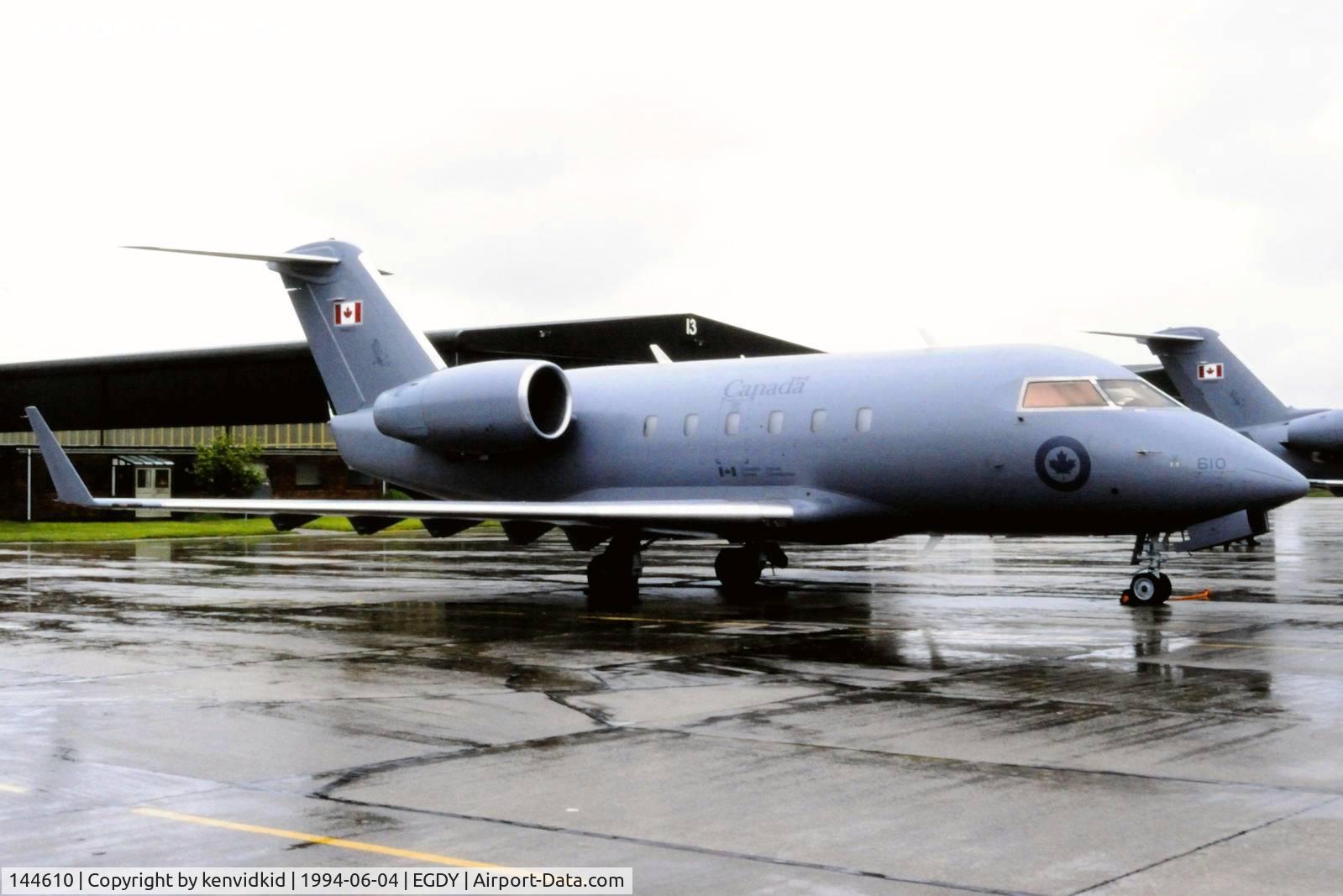 144610, 1981 Canadair CC-144A Challenger (600S/CL-600-1A11) C/N 1022, On static display at the RNAS Yeovilton 1994 50th Anniversary of D Day photocall. It rained all day.