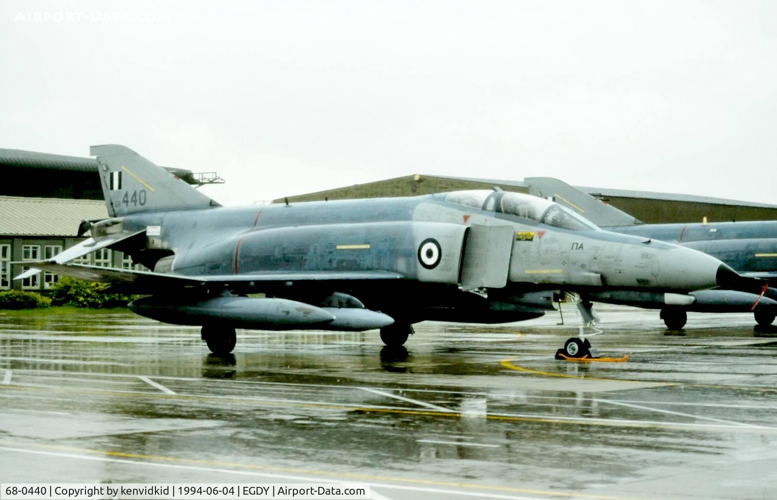 68-0440, 1968 McDonnell Douglas F-4E Phantom II C/N 3573, On static display at the RNAS Yeovilton 1994 50th Anniversary of D Day photocall. It rained all day.