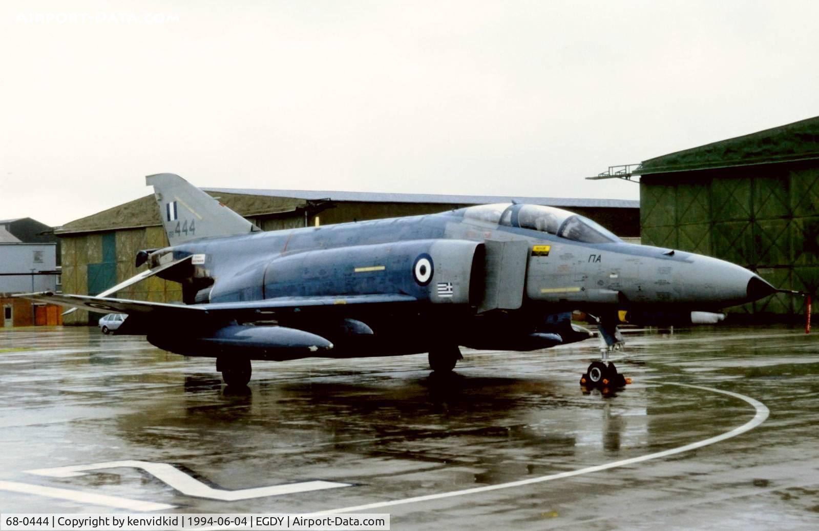 68-0444, 1968 McDonnell Douglas F-4E Phantom II C/N 3581, On static display at the RNAS Yeovilton 1994 50th Anniversary of D Day photocall. It rained all day.