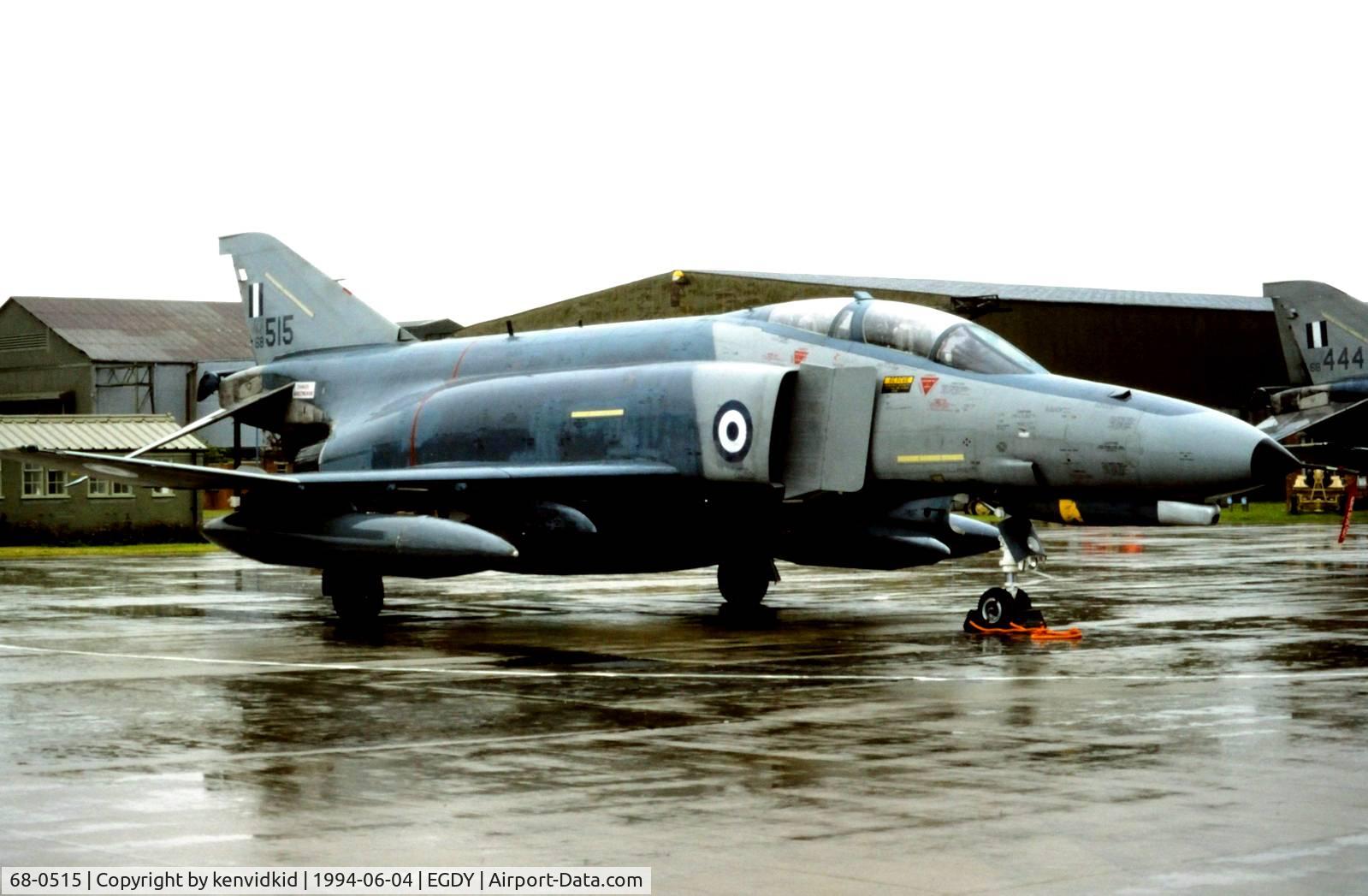 68-0515, 1968 McDonnell Douglas F-4E Phantom II C/N 3707, On static display at the RNAS Yeovilton 1994 50th Anniversary of D Day photocall. It rained all day.