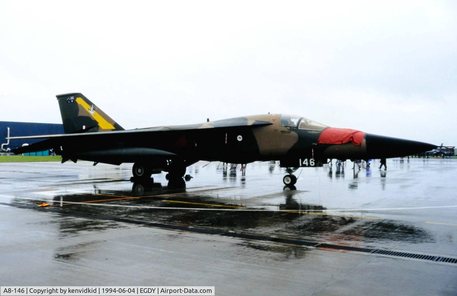 A8-146, 1969 General Dynamics RF-111C Aardvark C/N D1-22, On static display at the RNAS Yeovilton 1994 50th Anniversary of D Day photocall. It rained all day.