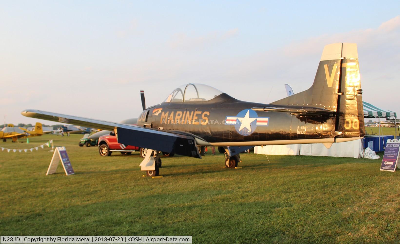 N28JD, 1950 North American T-28A C/N 50-300, Air Venture 2018