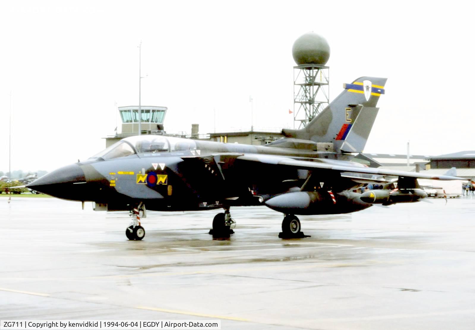 ZG711, 1989 Panavia Tornado GR.1A C/N BS178/820/2659, On static display at the RNAS Yeovilton 1994 50th Anniversary of D Day photocall. It rained all day.