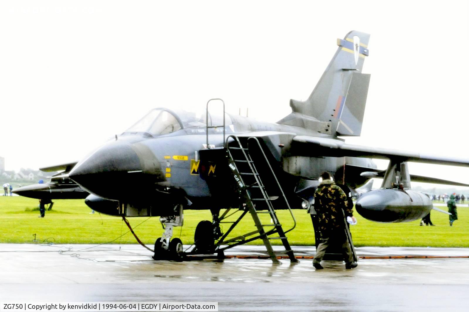 ZG750, 1991 Panavia Tornado GR.1(T) C/N 862/BT051/3420, On static display at the RNAS Yeovilton 1994 50th Anniversary of D Day photocall. It rained all day.