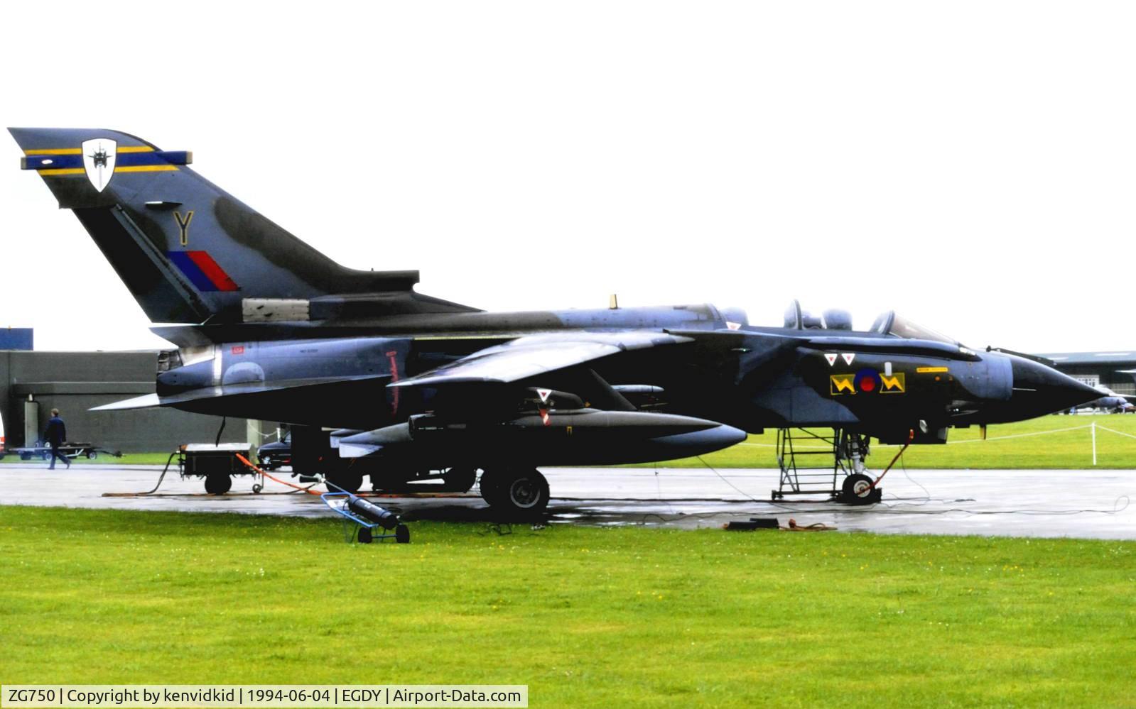 ZG750, 1991 Panavia Tornado GR.1(T) C/N 862/BT051/3420, On static display at the RNAS Yeovilton 1994 50th Anniversary of D Day photocall. It rained all day.