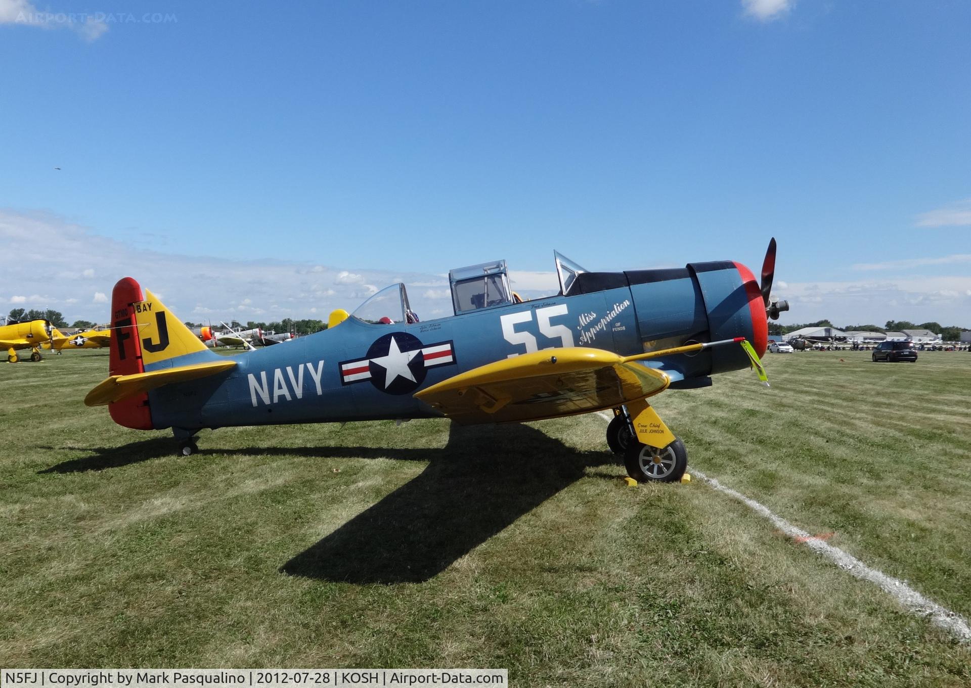 N5FJ, North American AT-6 C/N 88-14705, North American AT-6