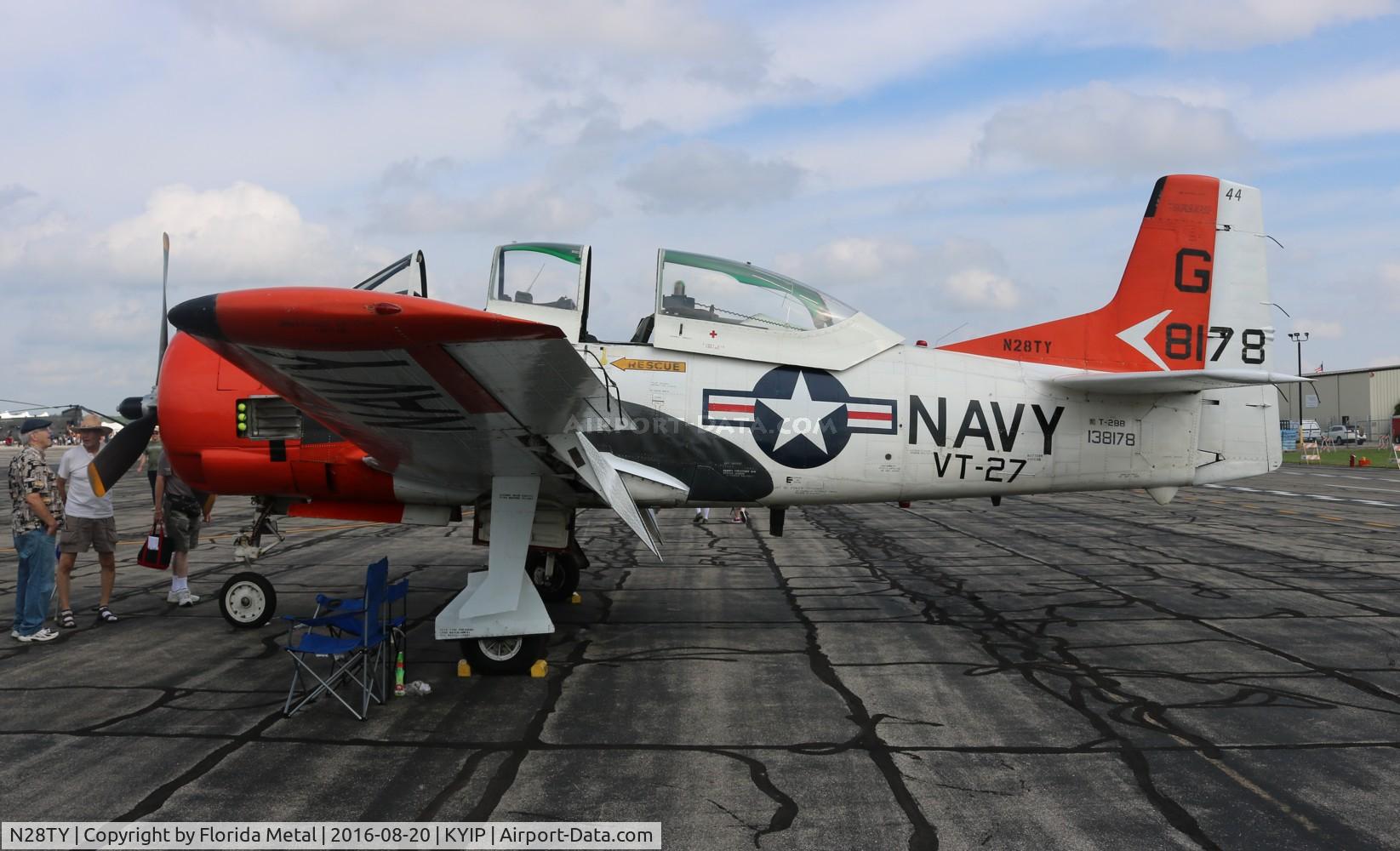 N28TY, North American T-28B C/N 138178, Thunder Over Michigan 2016