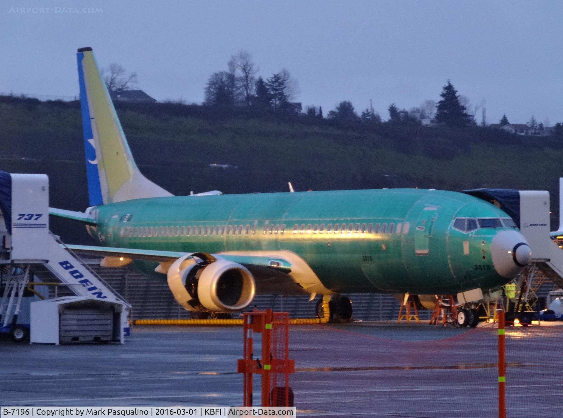 B-7196, 2016 Boeing 737-85C C/N 43886, Boeing 737-85C