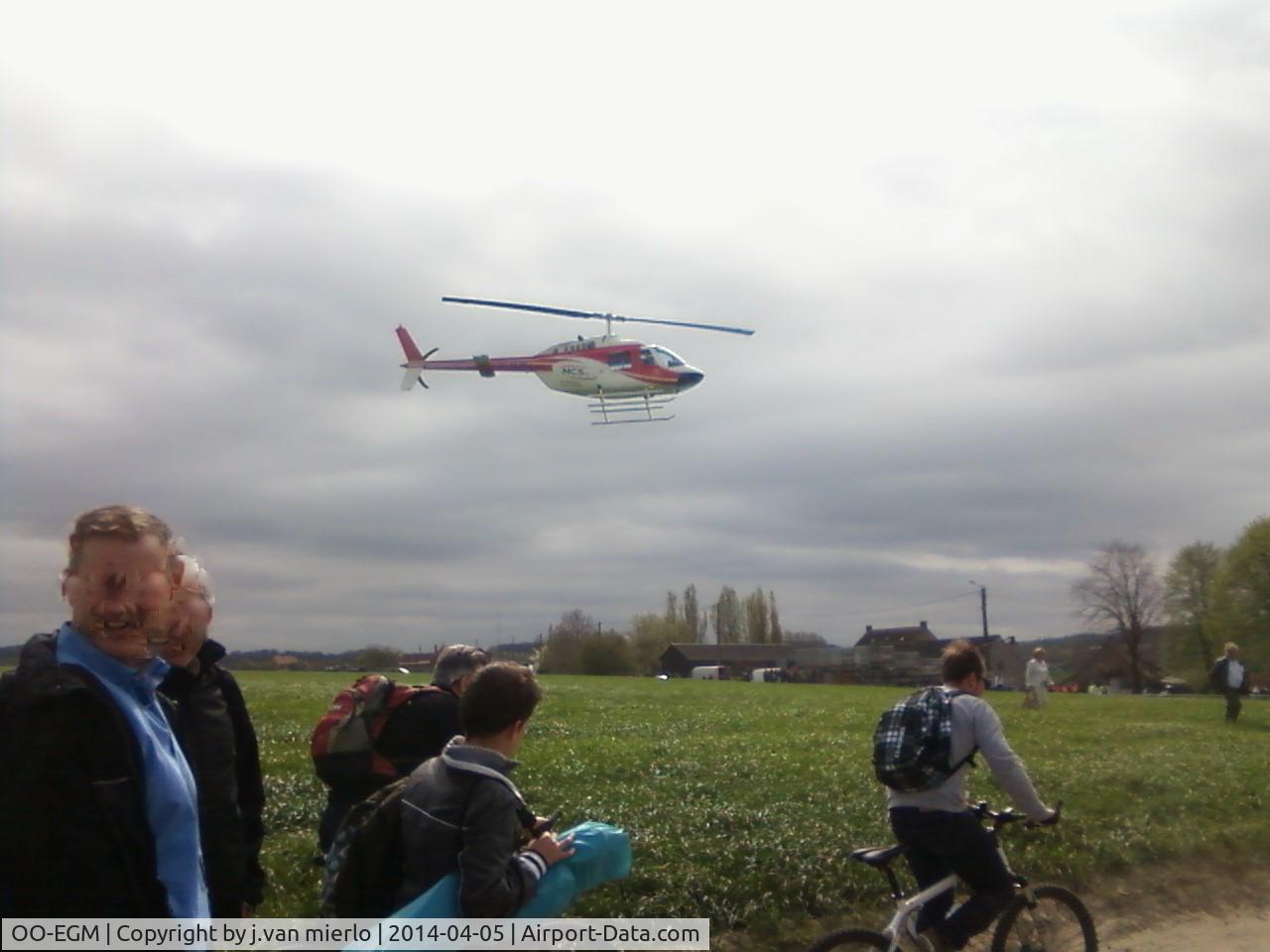 OO-EGM, 1973 Bell 206B JetRanger II C/N 1097, VIP-transport during the bicycle race 