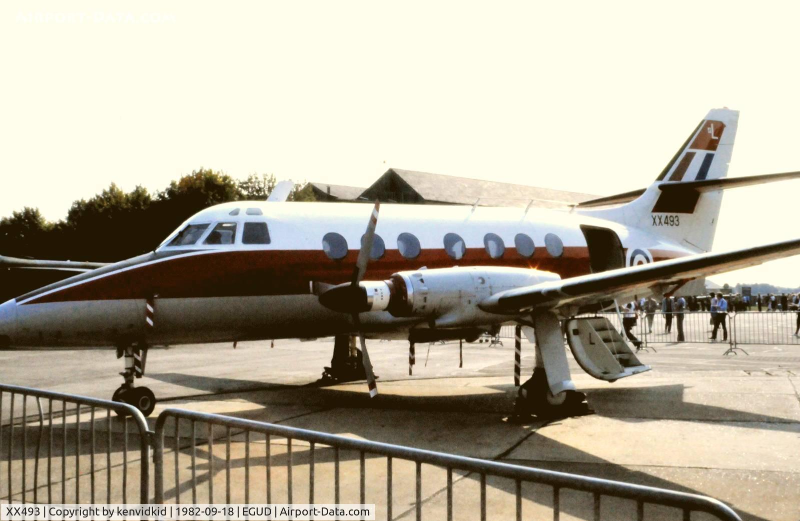 XX493, Scottish Aviation HP-137 Jetstream T.1 C/N 278, On static display at the 1982 Abingdon air show.