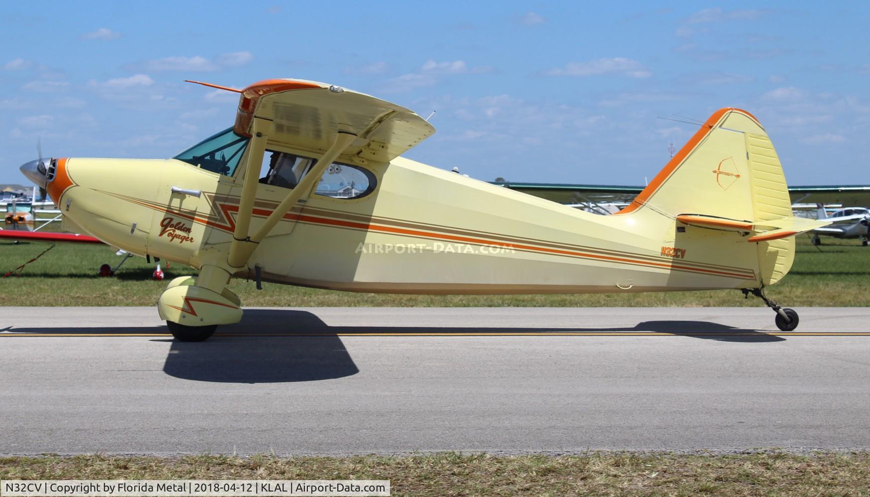 N32CV, 1947 Stinson 108-2 Voyager C/N 108-3032, Sun N Fun 2018