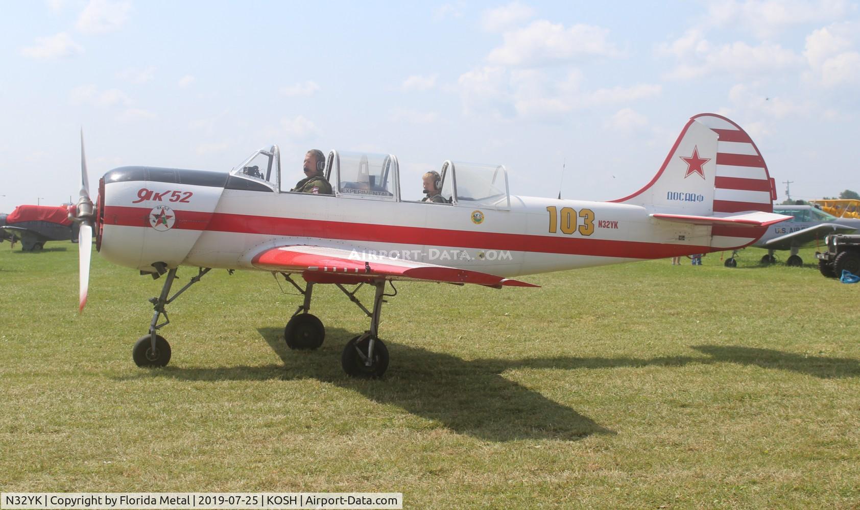 N32YK, 1986 Yakovlev Yak-52 C/N 866907, Air Venture 2019