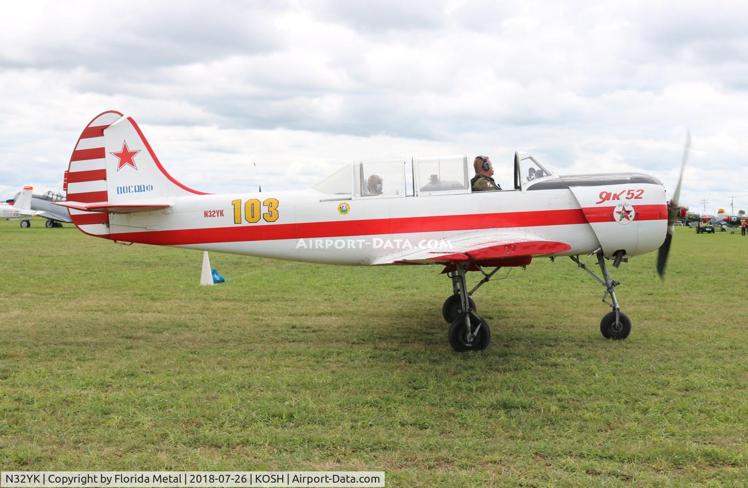 N32YK, 1986 Yakovlev Yak-52 C/N 866907, Air Venture 2018